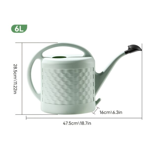 Ergonomic Long-Spout Watering Can with Detachable Rose Sprinkler – Large Capacity Heavy-Duty Garden Watering Pot for Indoor & Outdoor Plants