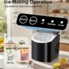 Portable Countertop Ice Maker Machine with Carrying Handle - Fast 6-Minute Bullet Ice Machine, 29 lbs Daily Yield, Compact Automatic Ice Maker with Basket and Scoop for Home Kitchen, Office, and RV