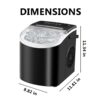 Portable Countertop Ice Maker Machine with Carrying Handle - Fast 6-Minute Bullet Ice Machine, 29 lbs Daily Yield, Compact Automatic Ice Maker with Basket and Scoop for Home Kitchen, Office, and RV