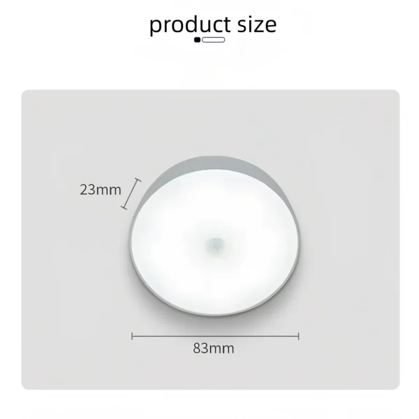 Smart Motion Sensor LED Night Lights (Set of 2) | Rechargeable Magnetic Wireless Wall Lights for Hallways, Closets & Bathrooms