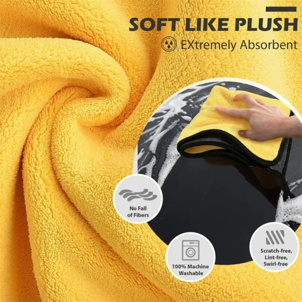 oJbuS2092078ddbc44be98520f215653b226bO Ultra-Soft Microfiber Cleaning Cloths | Quick-Drying Double-Layer Towels for Windows, Mirrors, Kitchen & Bathroom