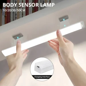 product image Wireless LED Motion Sensor Closet Light – USB Rechargeable Magnetic Under Cabinet Night Light