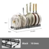 Expandable Pan & Pot Lid Rack | Adjustable Carbon Steel Cookware Organizer