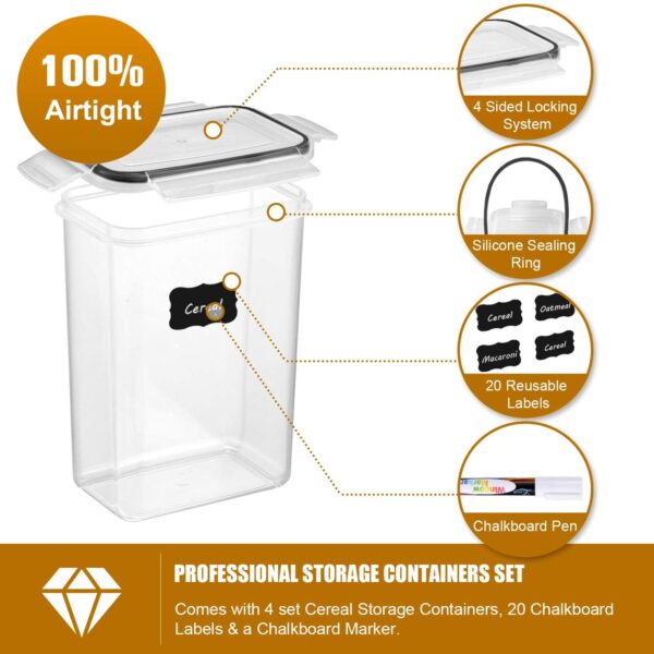 7-Piece Airtight Food Storage Container Set | BPA-Free Pantry Organizers
