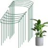 6-Pack Metal Half-Round Garden Plant Support Stakes