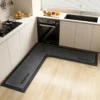 Premium L-Shaped Kitchen & Bathroom Mat – Ultra-Absorbent Non-Slip Diatom Floor Runner