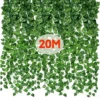 Artificial Ivy Leaf Garland Pack - Realistic Green Hanging Vine Plants for Wall, Garden, & Event Decor