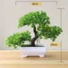 Mini Artificial Potted Bonsai Tree - Artificial Greenery Tabletop Decor