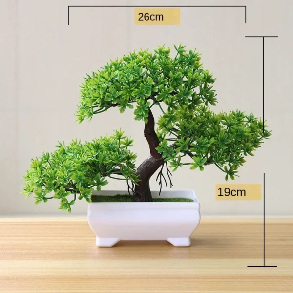 Mini Artificial Potted Bonsai Tree - Artificial Greenery Tabletop Decor