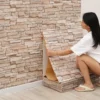 3D Self-Adhesive Brick Wall Roll - Waterproof Peel and Stick Foam Wallpaper