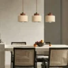 Natural Travertine Stone Pendant Light - Wabi-Sabi Modern Hanging Ceiling Fixture for Bedside & Dining