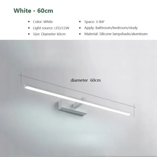 1 Modern LED Vanity Mirror Wall Light Bar - Minimalist Bathroom & Makeup Sconce Light Fixture
