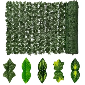 Artificial Ivy Leaf Privacy Screen Roll - Dense Faux Garden Hedge & Balcony Fence Decoration