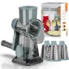 3-in-1 Rotary Cheese Grater & Vegetable Slicer | Hand Crank Mandoline