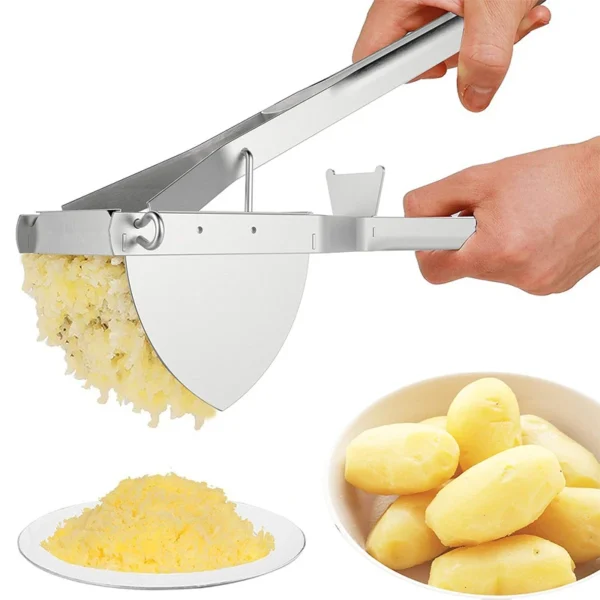 Stainless Steel Potato Ricer & Heavy-Duty Food Press