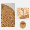 Hand-Woven Bamboo Pendant Light - Natural Rattan Chandelier Shade for Dining & Living Room
