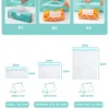 11 Reusable Stand-Up Slider Storage Bags - Leakproof Freezer & Food Organizer Pouches