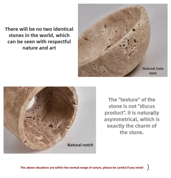 Natural Travertine Stone Pendant Light - Wabi-Sabi Modern Hanging Ceiling Fixture for Bedside & Dining