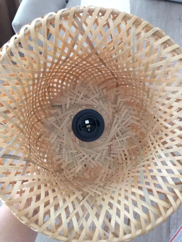 Hand-Woven Bamboo Pendant Light - Natural Rattan Chandelier Shade for Dining & Living Room