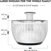 2 6.3 QT Large Salad Spinner | One-Push Easy Lettuce Dryer & Washer