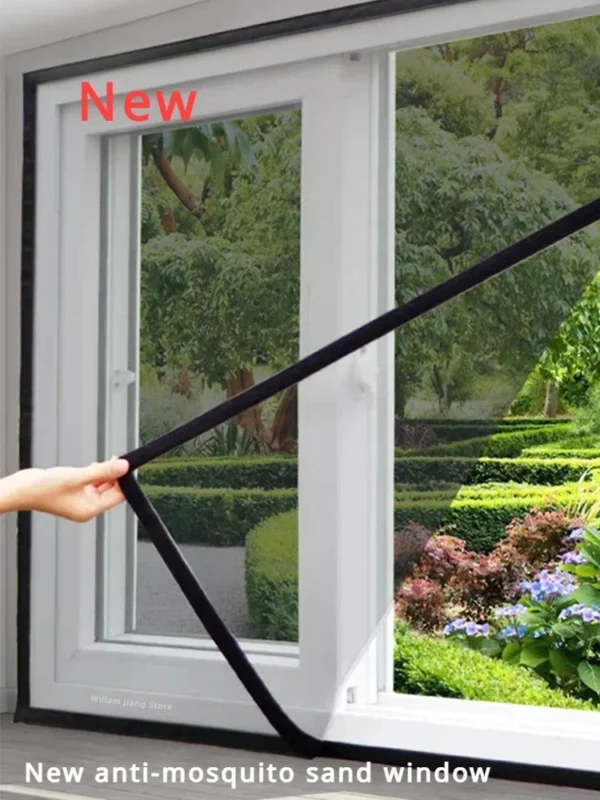 DIY Adjustable Window Insect Screen – Self-Adhesive Mesh Mosquito Net for Home & Garden