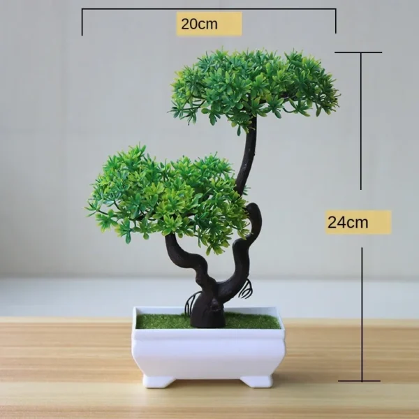 Mini Artificial Potted Bonsai Tree - Artificial Greenery Tabletop Decor