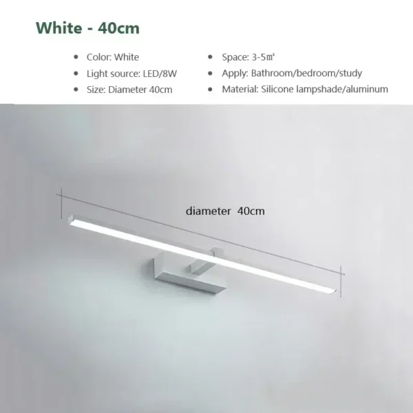 2 Modern LED Vanity Mirror Wall Light Bar - Minimalist Bathroom & Makeup Sconce Light Fixture