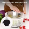 3 6.3 QT Large Salad Spinner | One-Push Easy Lettuce Dryer & Washer