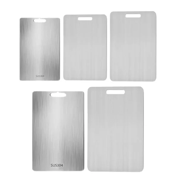 304 Stainless Steel Cutting Board with Handle – Hygienic Dual-Sided Prep Board