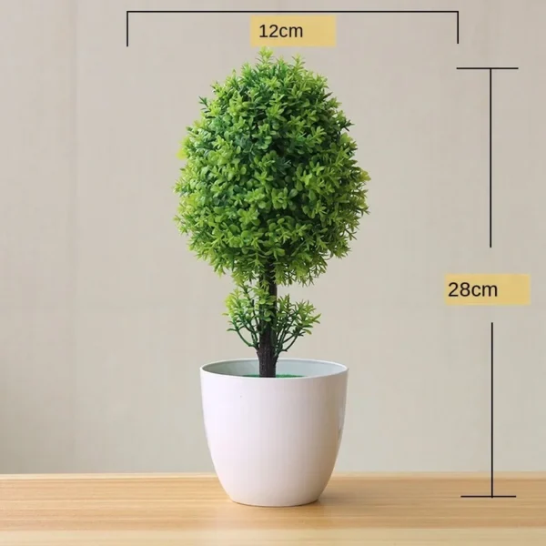 Mini Artificial Potted Bonsai Tree - Artificial Greenery Tabletop Decor