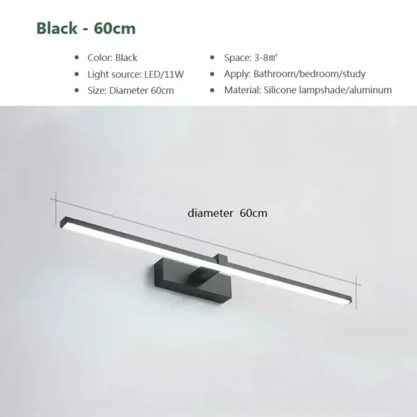 3 Modern LED Vanity Mirror Wall Light Bar - Minimalist Bathroom & Makeup Sconce Light Fixture