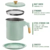 Premium Bacon Grease Container with Strainer - 1.4L Stainless Steel Cooking Oil Storage Pot