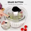 4 6.3 QT Large Salad Spinner | One-Push Easy Lettuce Dryer & Washer