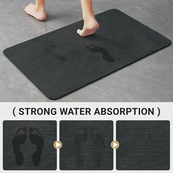 Premium L-Shaped Kitchen & Bathroom Mat – Ultra-Absorbent Non-Slip Diatom Floor Runner