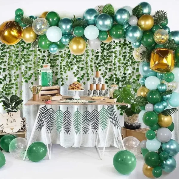 Artificial Ivy Leaf Garland Pack - Realistic Green Hanging Vine Plants for Wall, Garden, & Event Decor