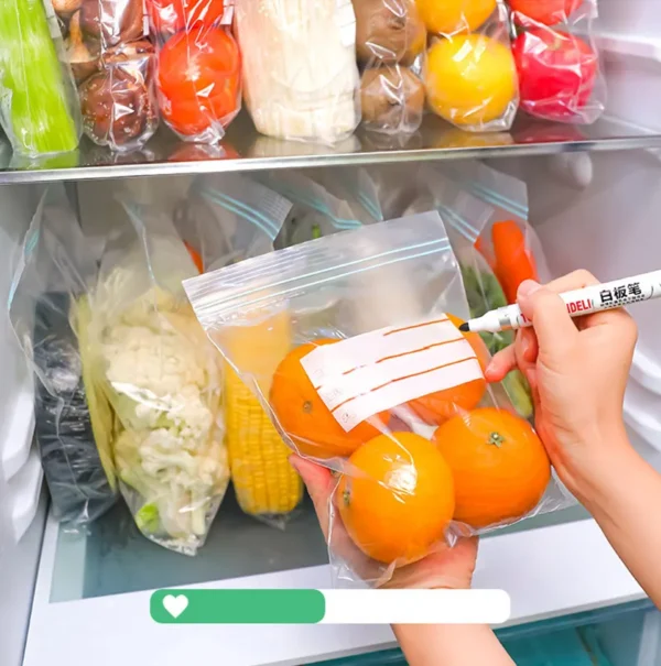 4 Reusable Stand-Up Slider Storage Bags - Leakproof Freezer & Food Organizer Pouches