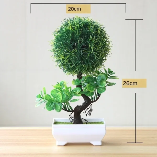 Mini Artificial Potted Bonsai Tree - Artificial Greenery Tabletop Decor