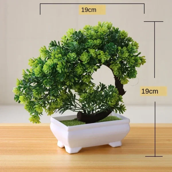 Mini Artificial Potted Bonsai Tree - Artificial Greenery Tabletop Decor