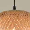 Hand-Woven Bamboo Pendant Light - Natural Rattan Chandelier Shade for Dining & Living Room