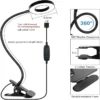 Dimmable LED Clip-On Reading Light - 3 Color Modes, 10 Brightness Levels & 360° Gooseneck USB Desk Lamp