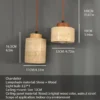 Natural Travertine Stone Pendant Light - Wabi-Sabi Modern Hanging Ceiling Fixture for Bedside & Dining