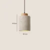 Natural Travertine Stone Pendant Light - Wabi-Sabi Modern Hanging Ceiling Fixture for Bedside & Dining