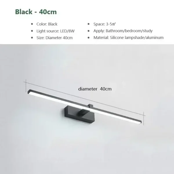 4 Modern LED Vanity Mirror Wall Light Bar - Minimalist Bathroom & Makeup Sconce Light Fixture