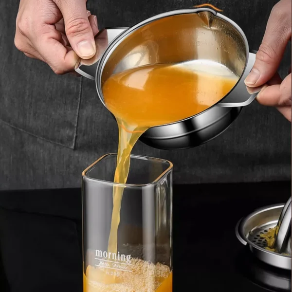 Stainless Steel Manual Citrus Juicer & Bowl Squeezer