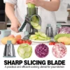 3-in-1 Rotary Cheese Grater & Vegetable Slicer | Hand Crank Mandoline