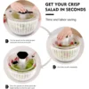 5 6.3 QT Large Salad Spinner | One-Push Easy Lettuce Dryer & Washer