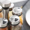 360° Rotating Spice Rack Organizer with Glass Jars