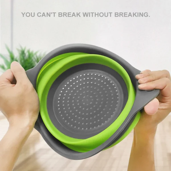 2-Piece Collapsible Silicone Kitchen Colander Set