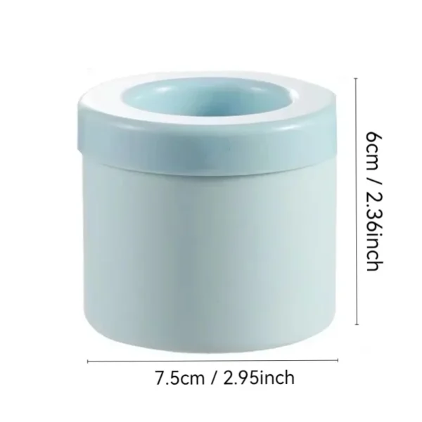 Silicone Cylinder Ice Cube Mold Cup | Easy-Release Portable Ice Bucket