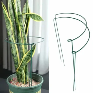 6 6-Pack Metal Half-Round Garden Plant Support Stakes